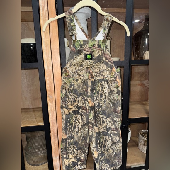 John Deere Camo overalls toddler boy mossy oak cotton logo hunting - Picture 1 of 7